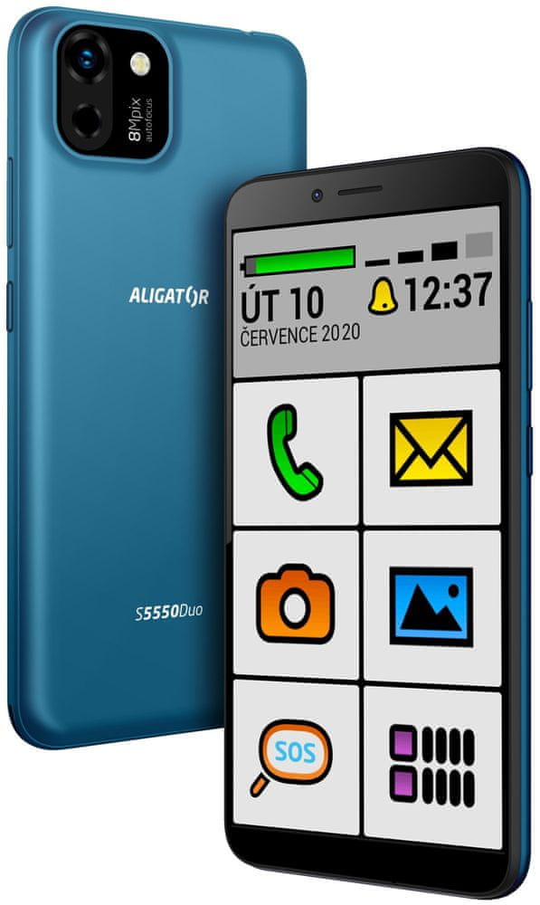 Levně Aligator S5550 Duo SENIOR, 2GB/16GB, Blue