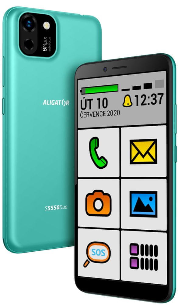 Levně Aligator S5550 Duo SENIOR, 2GB/16GB, Green