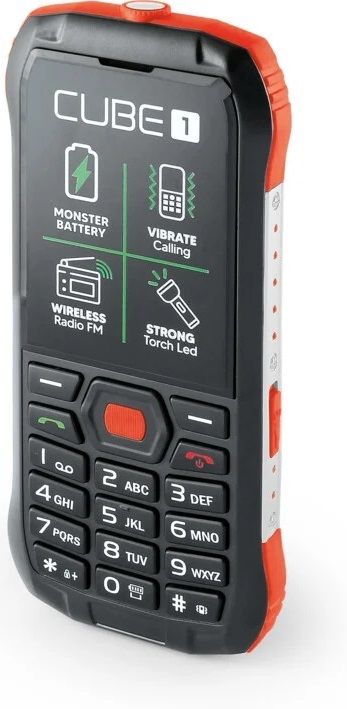 Levně CUBE1 X200 odolný tlačítkový telefon, Red