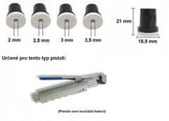 MAR-POL Náhradní trysky 4ks k pískovačce 2mm, 2,5mm, 3mm, 3,5mm M805902