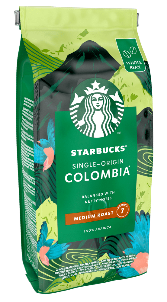 Levně Starbucks Single Origin Colombia Medium Roast, zrnková káva, 450 g