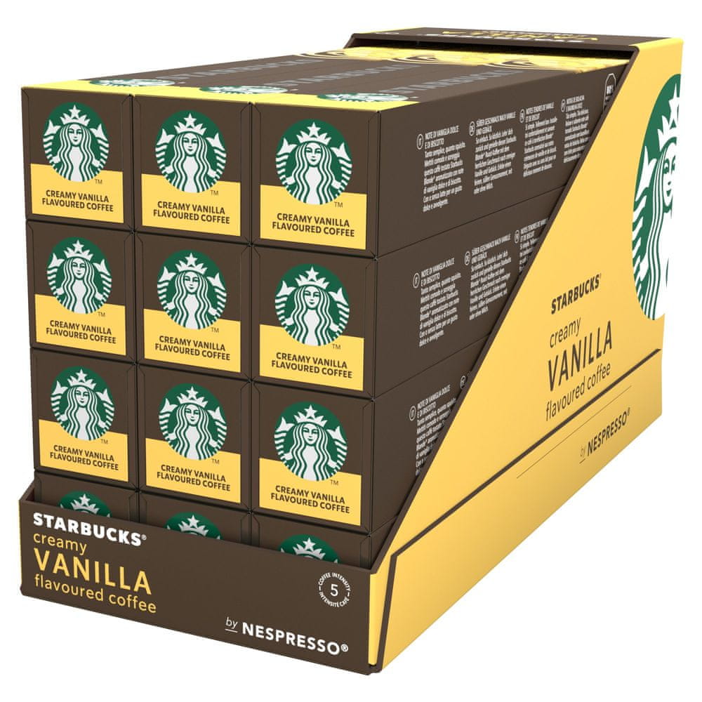 Levně Starbucks by NESPRESSO Creamy Vanilla Flavoured Coffee, kávové kapsle – 12x10 kapslí v balení