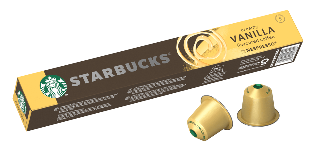 Levně Starbucks by NESPRESSO Creamy Vanilla Flavoured Coffee, kávové kapsle – 10 kapslí v balení