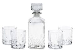 EXCELLENT Whiskey set karafa + sklenice sada 5 ks křišťálové sklo, 0,9L
