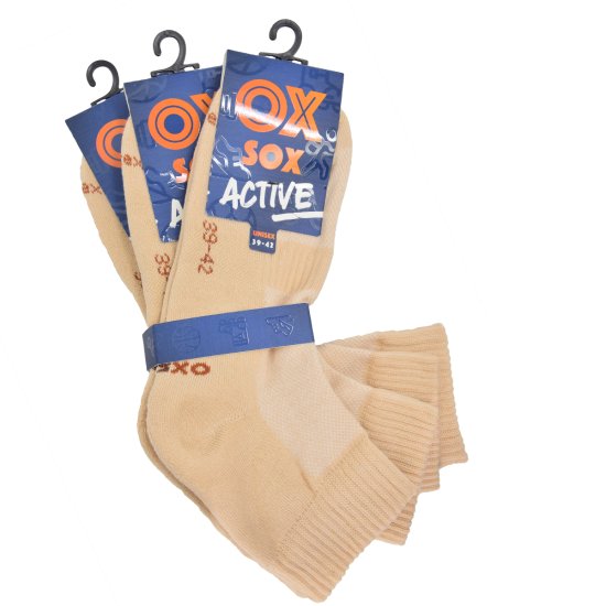 OXSOX Active unisex letní sportovní odlehčené ponožky ponožky s froté chodidlem 5300723 3-pack