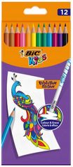 Bic Stíratelné tužky s gumou 12 barev