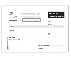 Tiskárna AKORD Příjmový pokladní doklad pro jednoduché účetnictví, A6, blok 100 L, samopropisovací