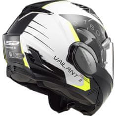 LS2 VALIANT II CODEX překlápěcí helma bílá/černá vel.S