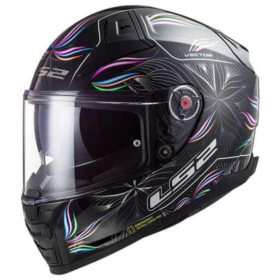 LS2 VECTOR II-06 TROPICAL helma černá/bílá