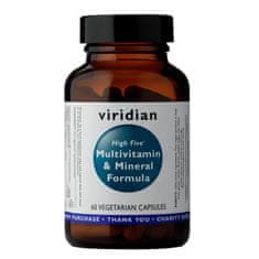 VIRIDIAN nutrition High Five Multivitamin and Mineral Formula (Multivitamín na stres a pro celkovou odolnost), 60 kapslí - EXPIRACE 8/2024