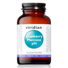 VIRIDIAN nutrition Cranberry Mannose pH (Brusinky, manóza a draslík), 50 g