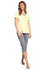 Cornette Dámské pyžamo 446/228 Sylvia plus + Ponožky Gatta Calzino Strech, žlutá, 3XL