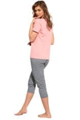 Cornette Dámské pyžamo 445/227 Lisa plus + Ponožky Gatta Calzino Strech, růžová, 3XL