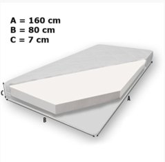 nabbi Dětská postel s matrací Deer 80x160 cm - zelená/bílá