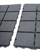 nabbi Plastové zahradní dlaždice (9 ks) IES40 40x40 cm - černá
