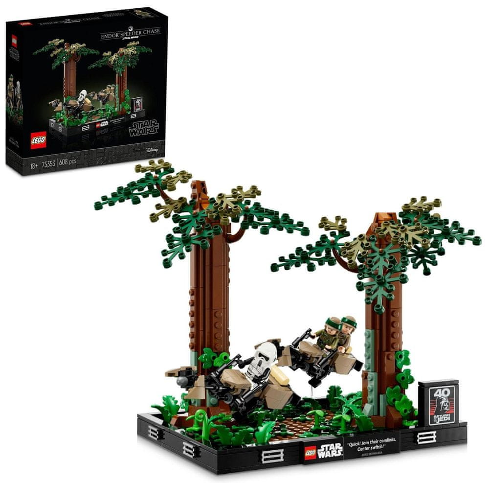 Levně LEGO Star Wars 75353 Honička spídrů na planetě Endor – diorama