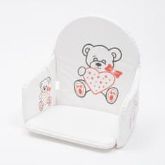 NEW BABY Vložka do dřevěných jídelních židliček typu Victory bílá medvídek srdíčko