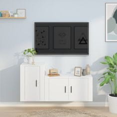 Greatstore 2dílný set TV skříněk bílý kompozitní dřevo