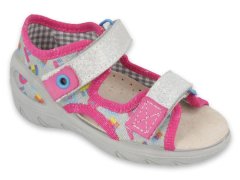 Befado dívčí sandálky SUNNY 065X149 stříbrné, velikost 30