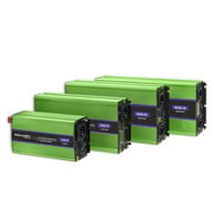 Qoltec Měnič napětí Monolith | nabíjení baterií | UPS | 3000W | 6000W | 12V na 230V | čistá sinusoida | LCD displej