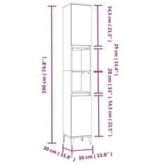 Vidaxl 3dílný set koupelnových skříněk šedý sonoma kompozitní dřevo