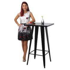 MCW Vysoký stůl A73, bistro stůl barový stůl, kovový průmyslový design 105x60x60cm ~ černý