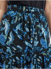 Orsay Modro-černá dámská květovaná sukně 32