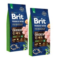 Brit Premium By Nature Adult Extra Large Chicken 2x 15 kg granule pro dospělé psy velkých plemen s kuřecím masem