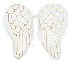 Guirca Andělská křídla bílá průsvitná 47x40cm