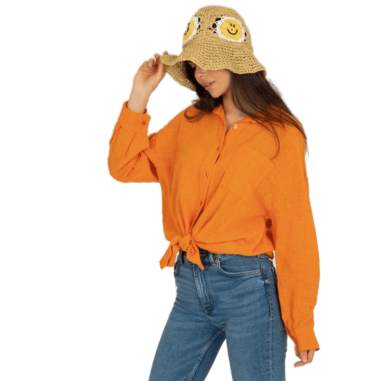 Och Bella Dámská košile oversize Etta OCH BELLA oranžová TW-KS-BI-26698.50_398229