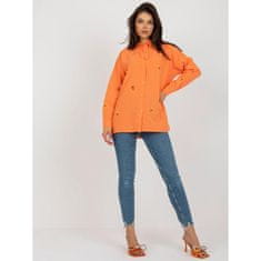 Factoryprice Dámské tričko s límečkem oversize TICHA oranžové TO-KS-7121.05P_398230 S