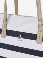 Tommy Hilfiger Modro-bílá dámská pruhovaná kabelka Tommy Hilfiger Poppy Tote Corp Stripes UNI