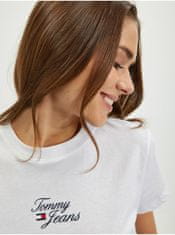 Tommy Jeans Bílé dámské tričko Tommy Jeans Essential Logo XS