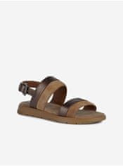 Geox Hnědé dámské sandály s koženými detaily Geox 35