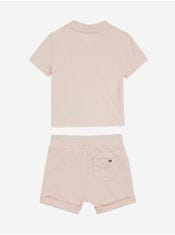 Tommy Hilfiger Sada holčičího trička a kraťasů ve světle růžové barvě Tommy Hilfiger 80