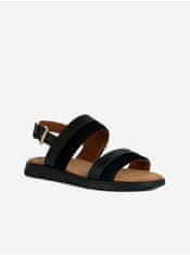 Geox Černé dámské sandály s koženými detaily Geox 35