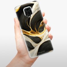 iSaprio Silikonové pouzdro - Black and Gold pro Xiaomi Redmi Note 9 Pro
