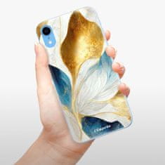 iSaprio Silikonové pouzdro - Blue Leaves pro Apple iPhone Xr