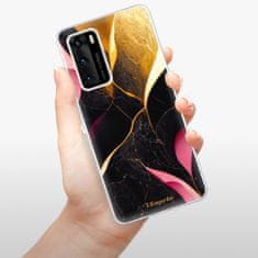 iSaprio Silikonové pouzdro - Gold Pink Marble pro Huawei P40