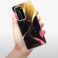 iSaprio Silikonové pouzdro - Gold Pink Marble pro Huawei P40 Pro