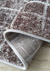 4sleep Kusový koberec PANAMERO 09 hnědý Hnědá PANAMERO 60/60/110 160x220 Do 0,9cm Geometrické tvary