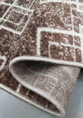 4sleep Běhoun koberec PANAMERO 09 hnědý Hnědá PANAMERO 20/20/60 60 Do 0,9cm Geometrické tvary