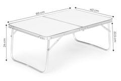 OEM Turistický stůl piknikový stůl skládací bílý vrchní 60x40 cm