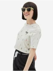 Vans Krémové dámské květované tričko VANS XS