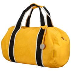 DIANA & CO Trendová koženková cestovní taška Alebom, žlutá