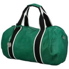 DIANA & CO Trendová koženková cestovní taška Alebom, zelená