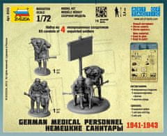 Zvezda figurky němečtí zdravotníci, Wehrmacht, 1941-43, Wargames (WWII) 6143, 1/72