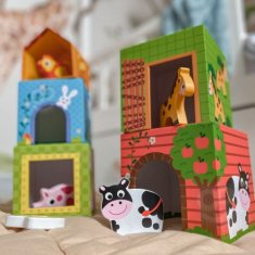 LEBULA WOOPIE GREEN Puzzle Farm Cube v krabičkách + figurky 10 ks.