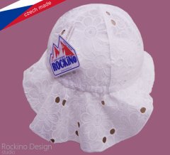 ROCKINO Dívčí letní klobouk vzor 3330 - bílý, velikost 46