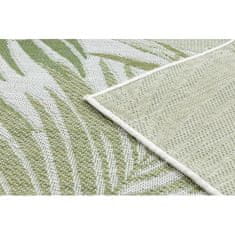eoshop Koberec, běhoun SISAL SION palmové listy, tropický 2837 ploché tkaní ecru / zelená (Velikost: 70x250 cm)